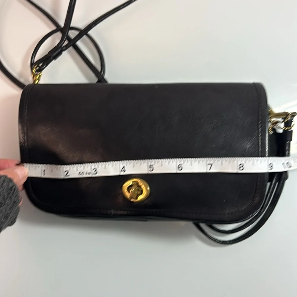 Coach | Vintage NYC 70s/80s Dinky #9375 in Black/Blavey? with double strap - Picture 14 of 16